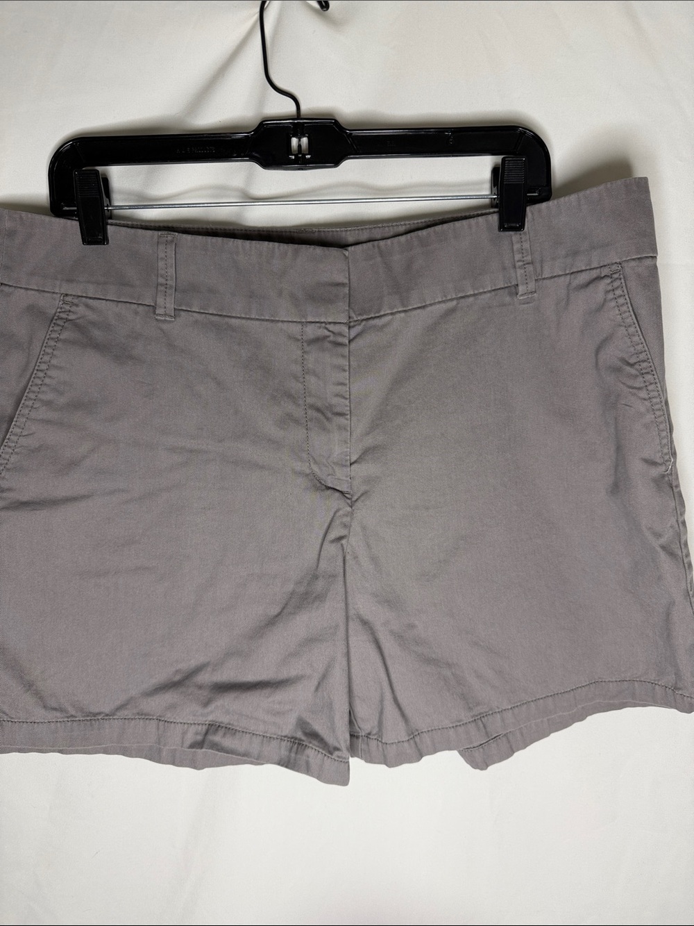 LOFT Gray Tailored Cotton-Blend Bermudas
